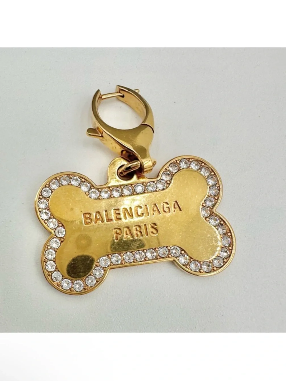Balenciaga Puppy - Gold Crystal Dog Bone and Paw, New in Box with Dust Bag - Picture 4 of 9